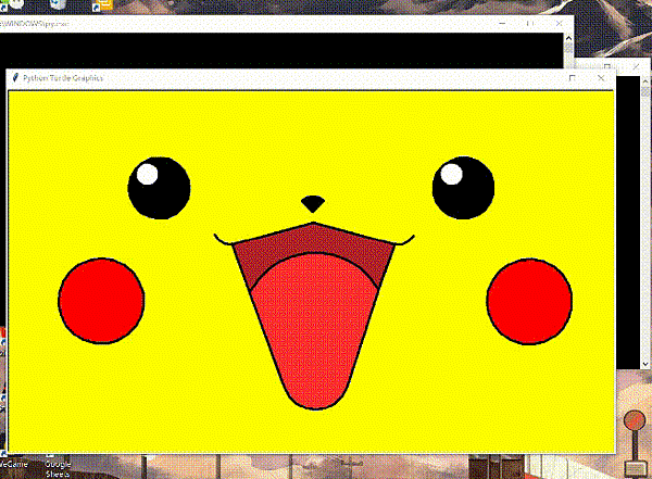 用Python畫出皮卡丘的臉.gif