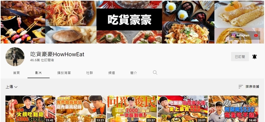 [美食清單] 吃貨豪豪HowHowEat 大胃王、吃到飽 全