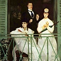 定情畫作2   馬內，陽台，The Balcony，1869  (左下為莫莉索)