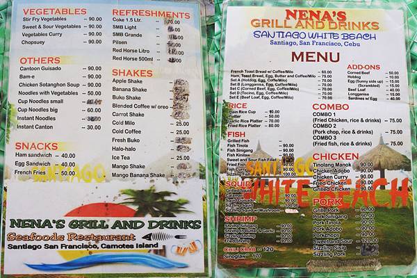 Nena Grill and Drinks菜單