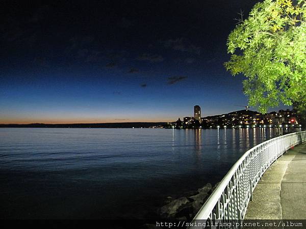 Montreux湖邊步道的景色