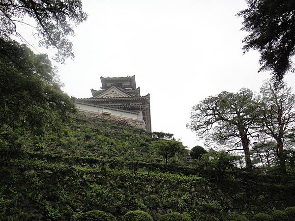 雨中眺望高知城