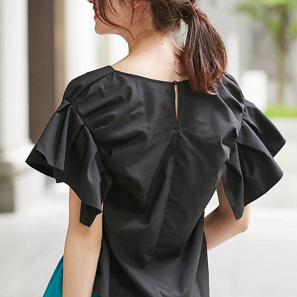 Tuck frill sleeve blouse-3.jpg