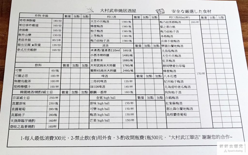 大村武串燒居酒屋 居酒屋 串燒 江翠 軒軒去哪兒 03