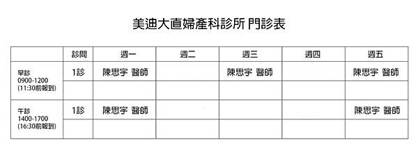 陳思宇醫師看診資訊