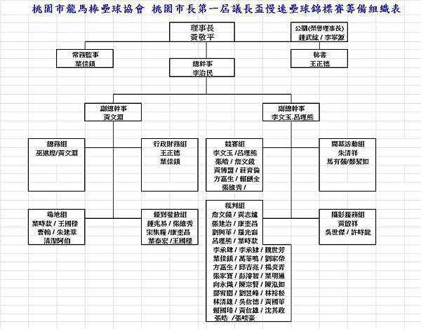 籌備會組織表 籌備會組織表