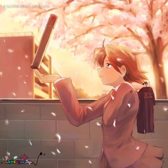 在櫻花下的少女.jpg