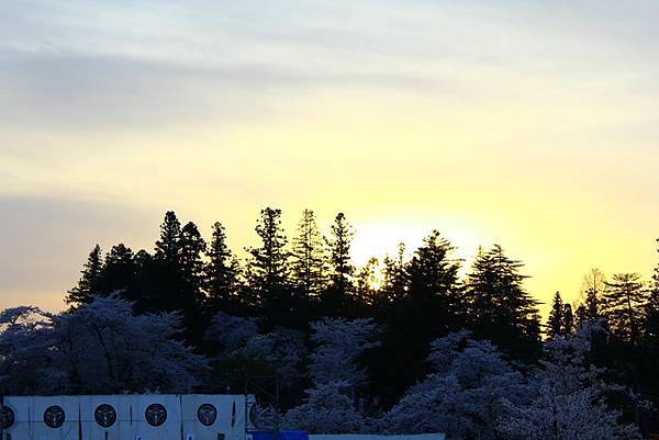 松が岬公園的夕陽