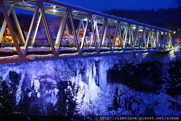 2/7 白ひげの滝ライトアップ