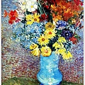 Flowers in a Blue Vase  1887藍色瓶花