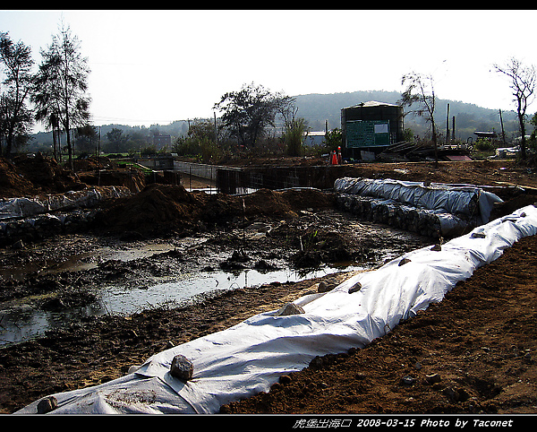 兩旁塊石蛇籠固岸