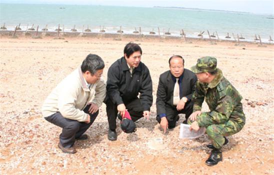 2010-03-26建金門大橋烈嶼橋端排雷會勘