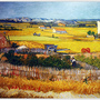 The harvest(wheat fields)  1888普羅旺斯秋收