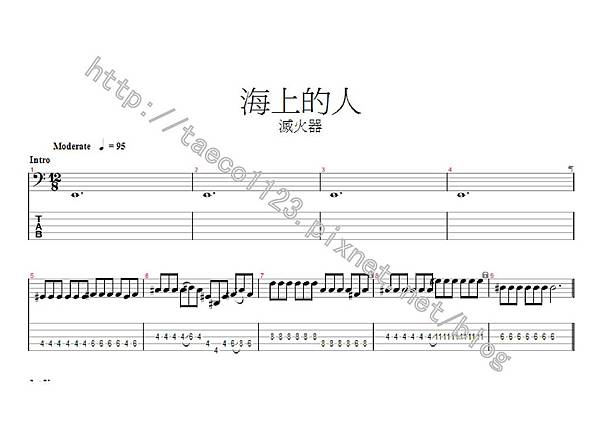 滅火器-海上的人 BASS譜(GP) 滅火器-海上的人 BASS譜(GP)