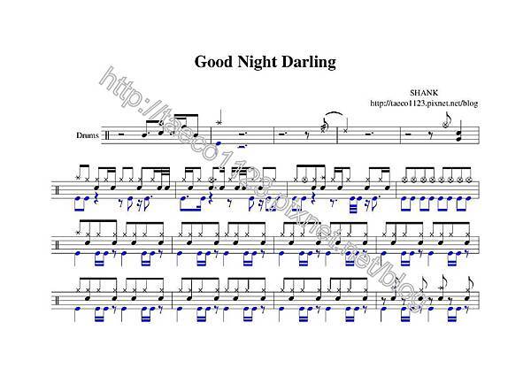 SHANK-Good Night Darling 鼓譜(OVE).jpg SHANK-Good Night Darling 鼓譜(OVE).jpg