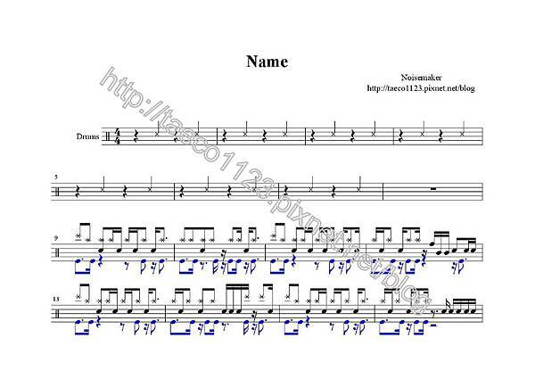 Noisemaker-Name 鼓譜(OVE).jpg Noisemaker-Name 鼓譜(OVE).jpg