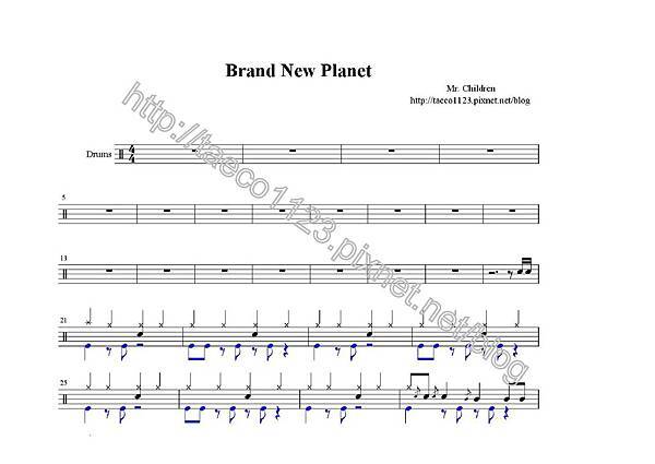 Mr. Children-Brand New Planet 鼓譜(OVE).jpg