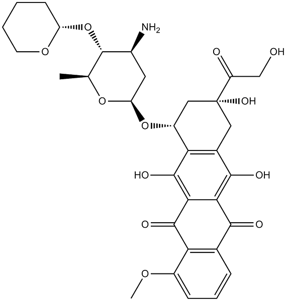 泛艾霉素 (Pirarubicin)  CAS#72496-41-4 APExBIO貨號B2295.png