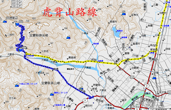 虎背山路線圖