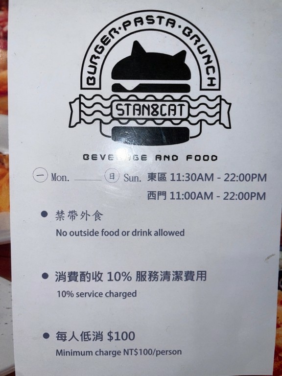 西門站美食(優).Stan & Cat 史丹貓美式餐廳西門店