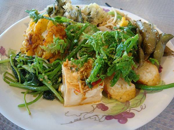 20101114 ~ 竺園山莊中餐豐富的山菜們