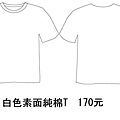 台灣製白色純棉全素面T shirt