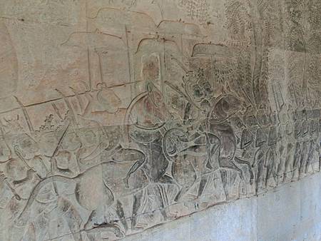 20190207小吳哥第一迴廊浮雕：蘇耶拔摩二世軍隊出征 (10)