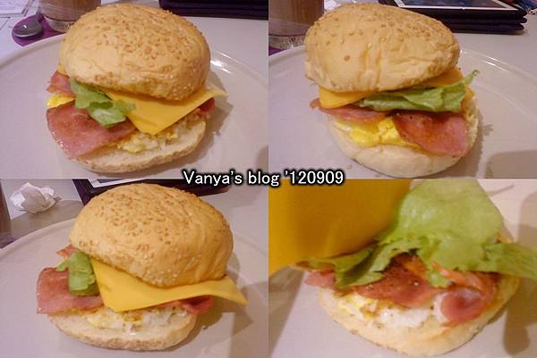 高雄The cafe'-妹點的經典培根蛋漢堡