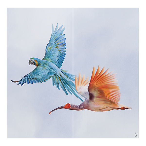 MACAW AND IBIS_wall painting_2019_meissen.png