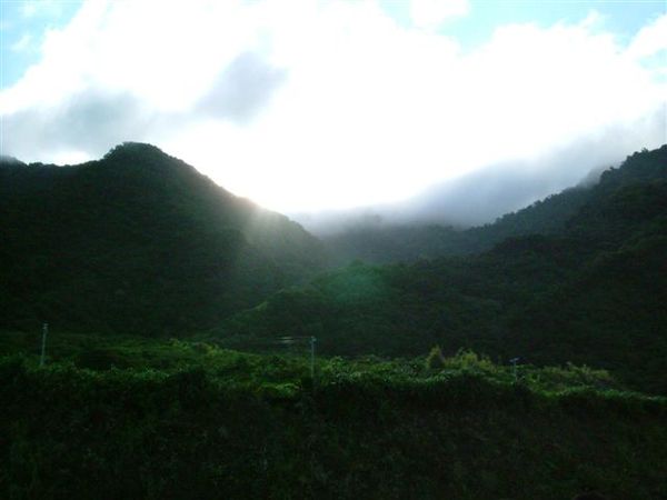 即將沒入海岸山脈的午後陽光