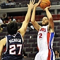 Pistons forward Tayshaun Prince shoots over Hawks center Zaza Pachulia in the first half..jpg