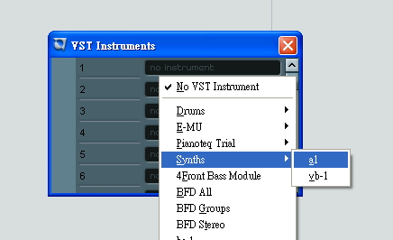 5. 選擇VST Instrument