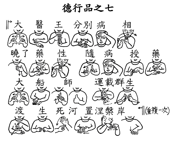 09手語印記提示圖-無量義經偈頌-德行品之七