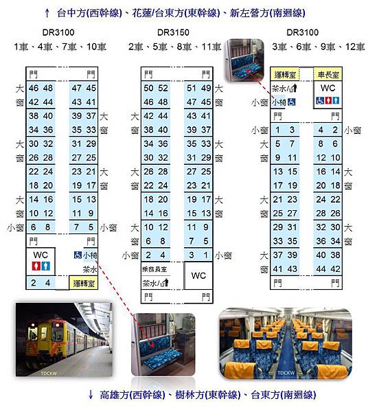 台鐵座位配置圖 自強號dr3100型座位配置圖 Tdckw 的相簿 痞客邦