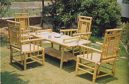 竹製客廳桌椅－顏水龍