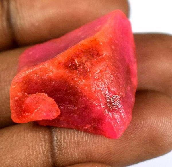 橘紅色剛玉*[K5-2002-257-3]100％天然有加熱