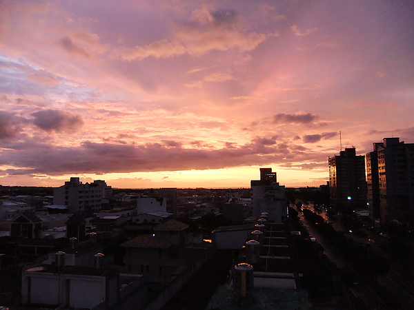 民宿窗外晨景