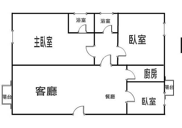 格局圖梅川鮮境三房平車.jpg