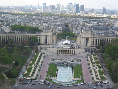 從巴黎鐵塔往下拍的景觀