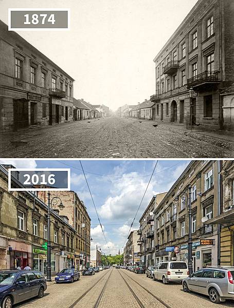 Nowomiejska街，羅茲，波蘭，1874 – 2016.jpg