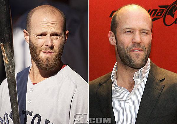 Dustin Pedroia 和 Jason Statham 