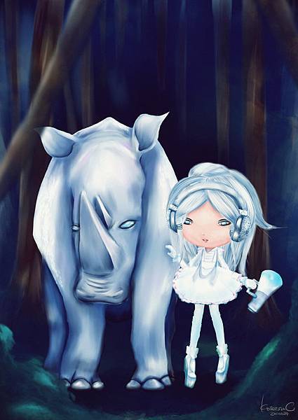 Alien gurl and Rhino the Mountain God ver 1