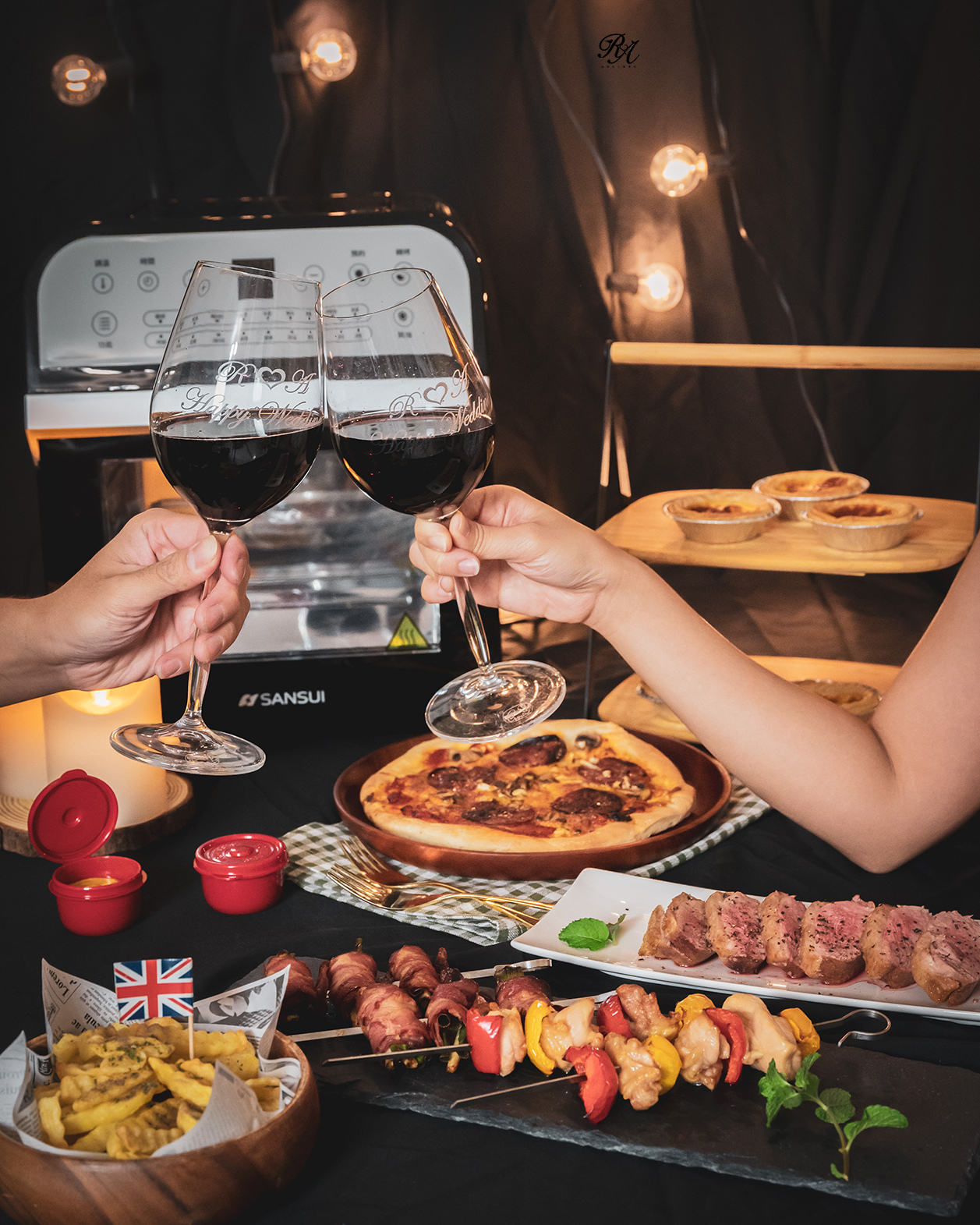 氣炸烤箱.jpg SANSUI 山水 12L旋風溫控智能氣炸烤箱SAF-553N 超好用的自動轉烤/不鏽鋼內膽 分享我的氣炸烤箱料理