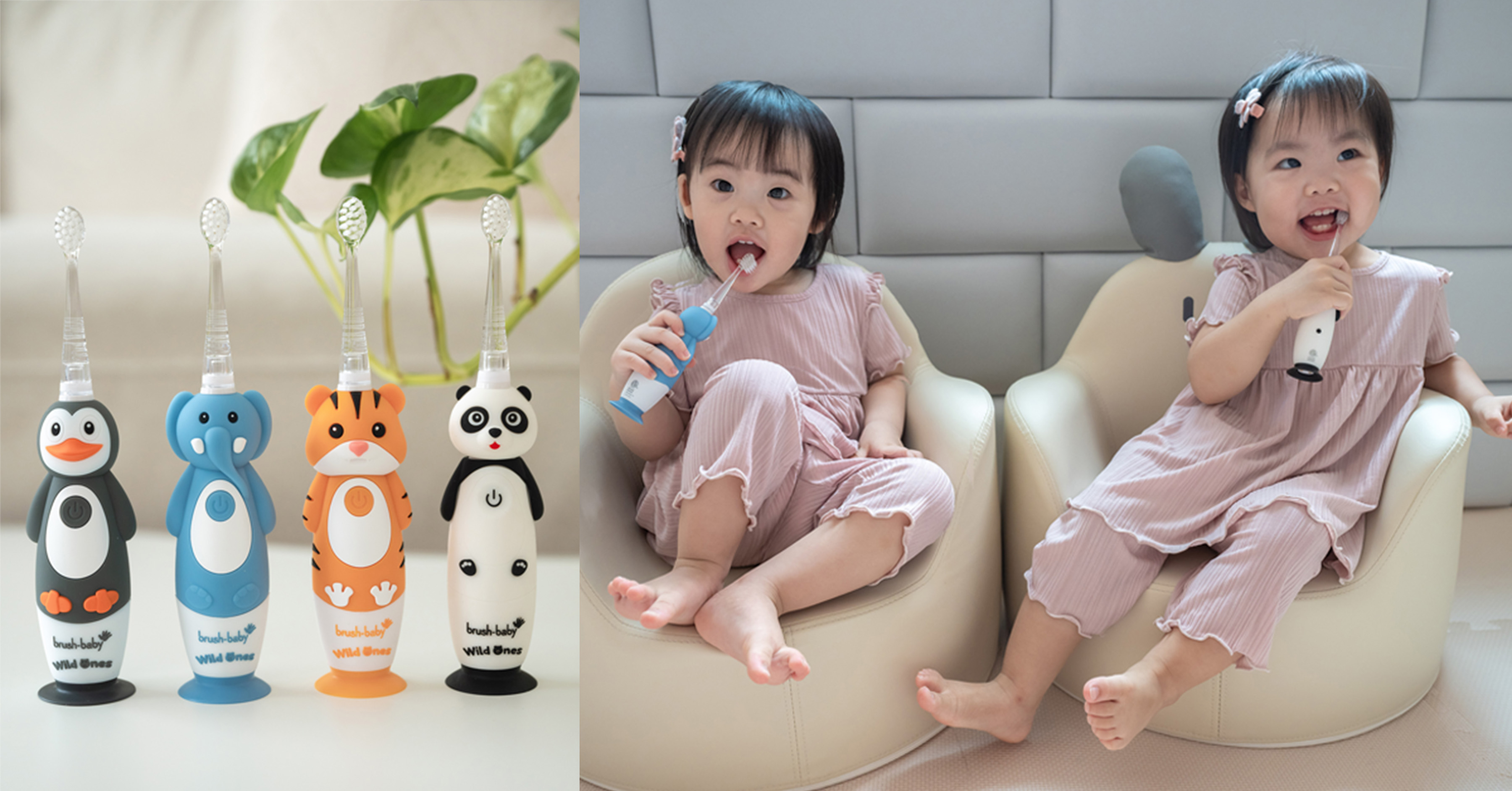 Brush Baby讓寶貝愛上刷牙！嬰幼兒充電式聲波電動牙刷