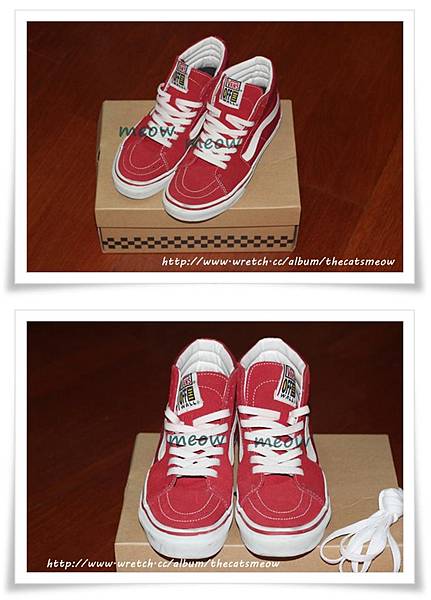 VANS 紅色麂皮高筒帆布鞋 欲售$1800