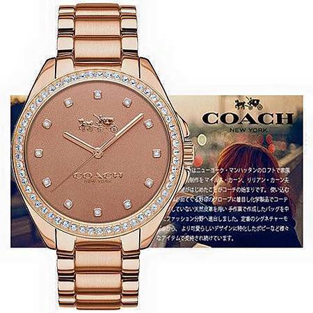 Coach 玫瑰金晶鑽腕錶 -正.jpg