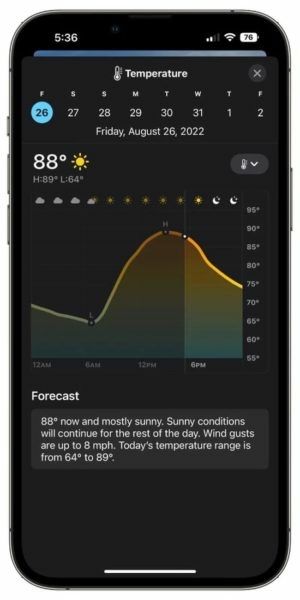 教你使用 iPhone 一秒查紫外線量級 與體感溫度