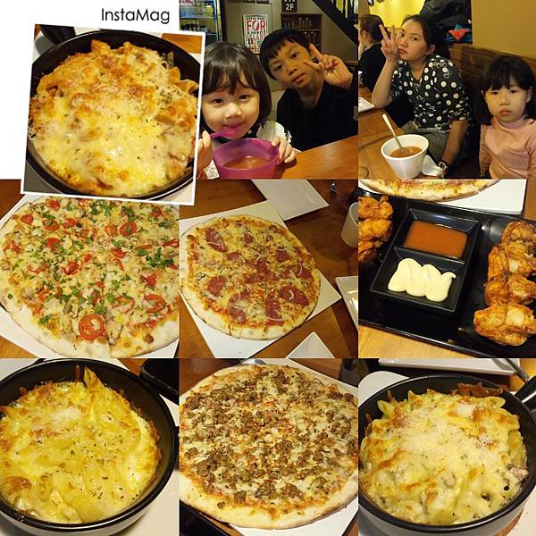 2018.02.21。(6歲5個月又12天)。(4歲7個月又30天)。大年初六,新竹竹北pizza rock,好朋友來訪,我們一起吃飯聊聊聚聚-5