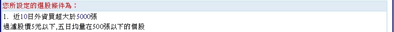 20161103過去10日外資累計買超大於5000張個股~2