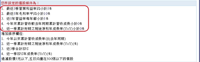 20170124過去五年低毛利率、低營業利益率且2016年前三季獲利衰退的公司~2